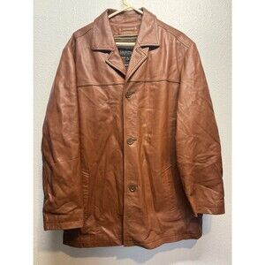 Vintage Wilsons Leather Pelle Studio Mens XL Brown Insulated Leather Jacket Coat